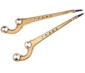 Paire de bras de suspension avant corrigés de 3 degrés de chasse pour DEF/D1/RRC