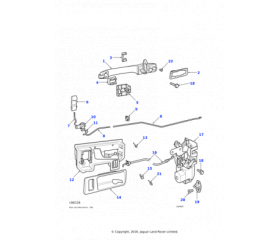 LAND ROVER LATCH ASSEMBLY-REAR DOOR