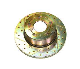 SET OF 2 BRAKE DISCS - FRONT - CROSS DRILL/GROOVED - D2