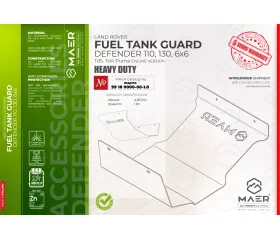 Defender 110, 130 Td5, Td4 Puma Fuel Tank Guard HD galvanised