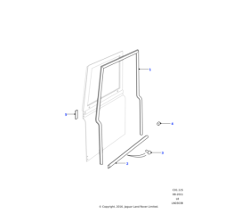 LAND ROVER SEAL FRONT DOOR SILL DEFENDER