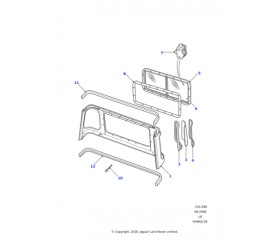 Station Wagon Sliding Side Window Lock RH