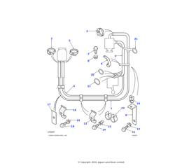 (-) 50 LE, 2.5L 5-cilinder L/R Turbo Diesel, 4.0L V8 EFI benzinemotor, 50 LE, LHD, Td5	(-) TDI	O-ring