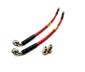 Stahlflex-Bremsleitungen für Land Rover Discovery 1 200Tdi/300Tdi (1990–1999), vordere Bremssattel-Ersatzleitung, schwarz