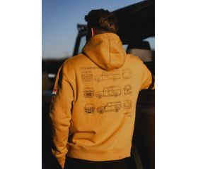 BAS4CARS HOODIE/TRUI MAAT S  GEEL