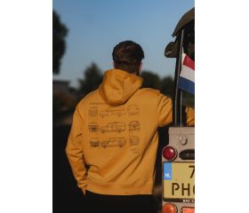 BAS4CARS HOODIE/TRUI MAAT XXL  GEEL