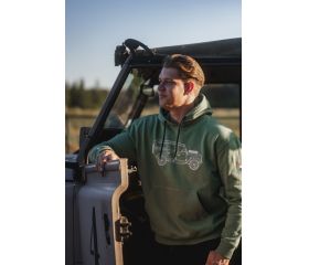 BAS4CARS HOODIE/TRUI MAAT L GROEN